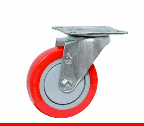 Càng bánh xe đế đỏ không khóa